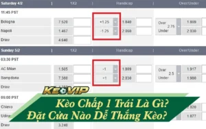 kèo chấp 1 trái