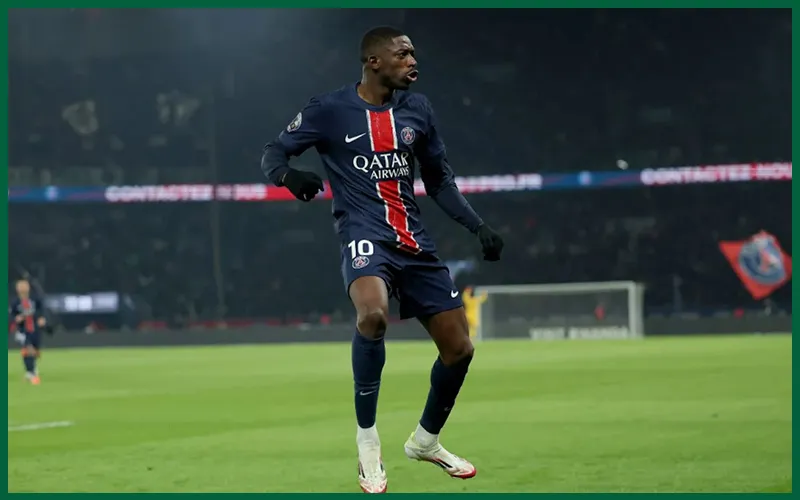 Ousmane Dembélé tiền vệ cánh phải tốc độ và kỹ thuật hàng đầu