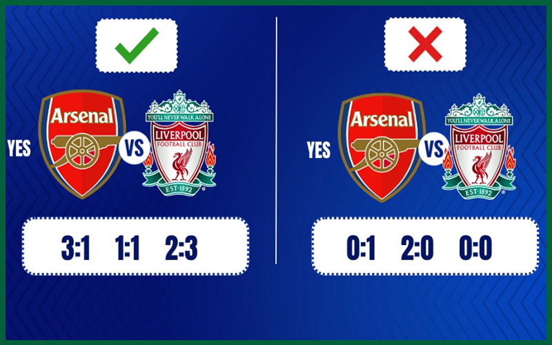 èo 2 đội ghi bàn, ví dụ Both Teams To Score BTTS